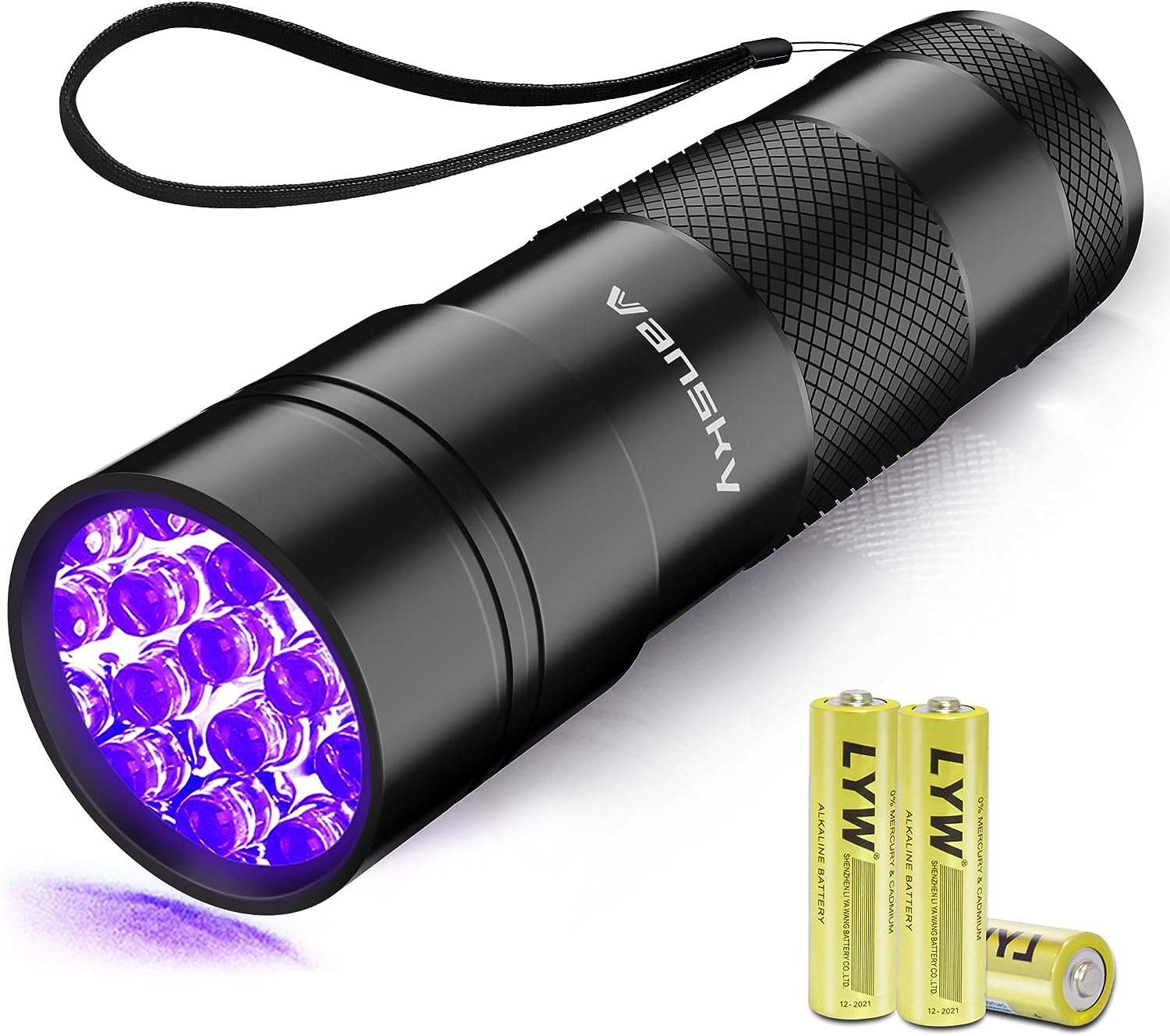 Vansky UV Flashlight Black Light,12 LED Ultraviolet Detector for Dog/Cat/Pet Urine & Dry Stains Detection on Carpets/Rugs/Floor image number 5