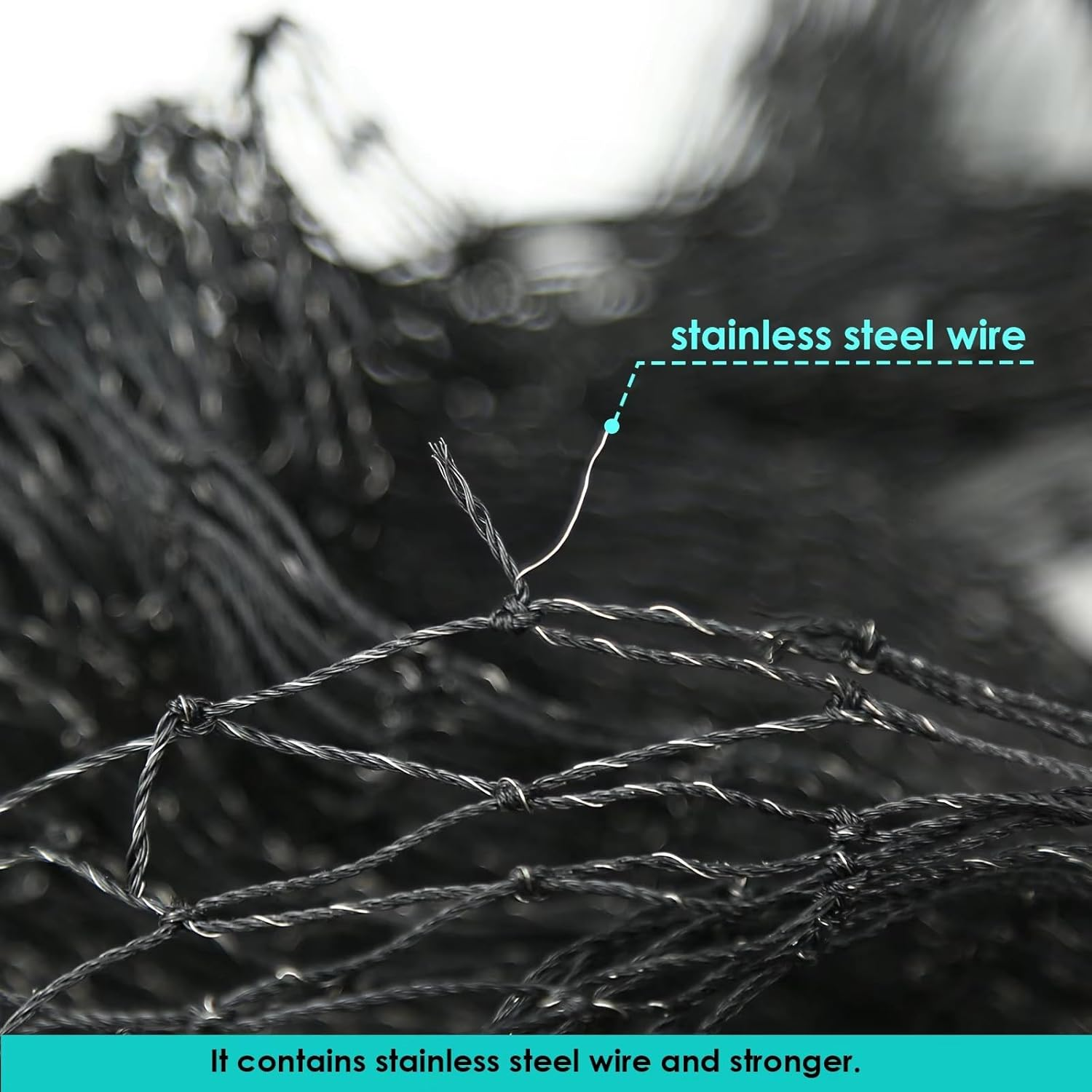 NEWFUN Cat Net for Balcony, 10 X 3 M Balcony Net for Cats, Cat Net Balcony, Sturdy, Durable, Weatherproof Cat Protection Net with Mounting Cords, Pegs and Cable Ties, Cat Net Balcony image number 1