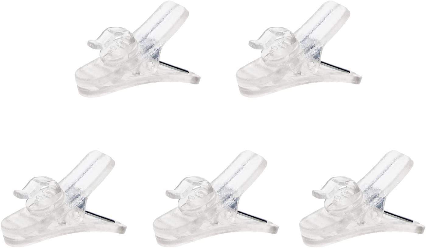 Mini Skater 5Pcs Earphone Cable Wire Clip 1 Inch Length Small 360 Degree Rotate Headset Wire Clip for Headphone Earphone (Red)