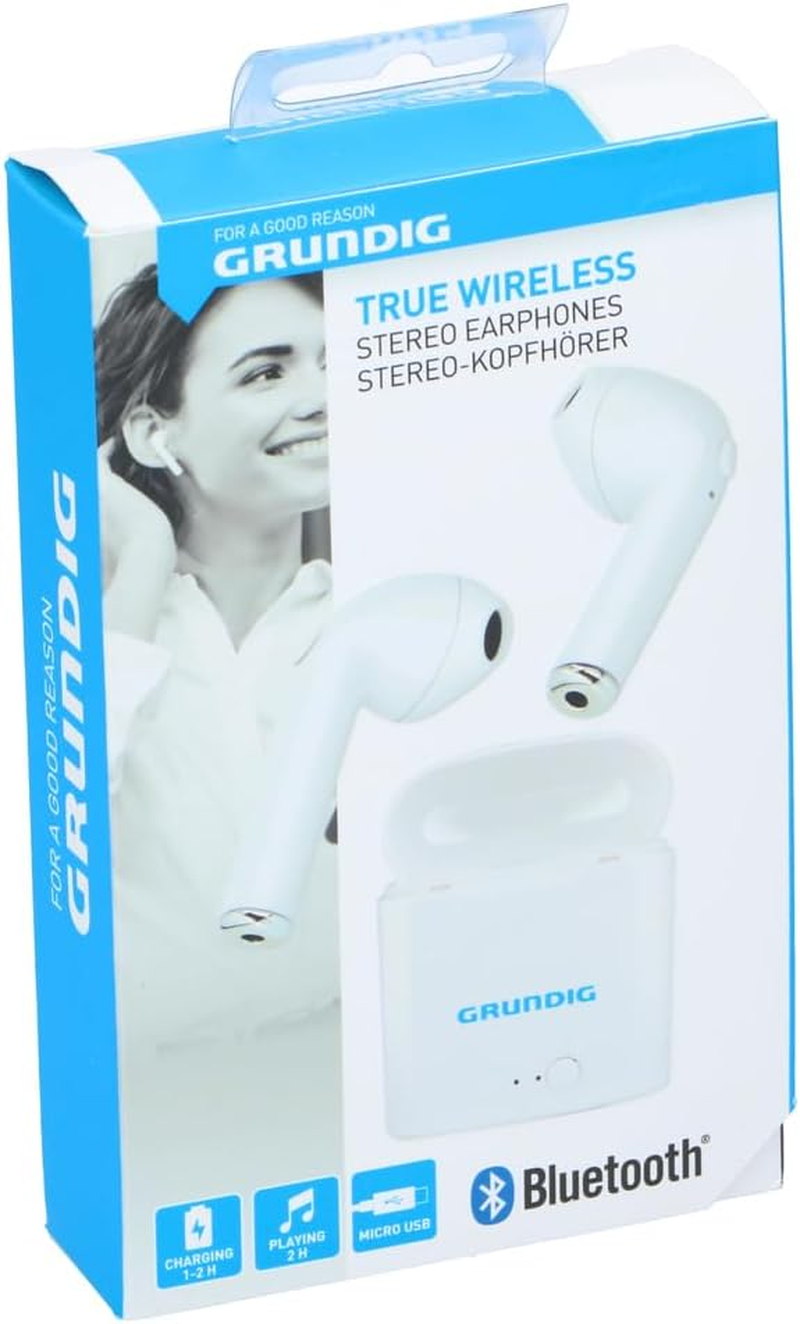 GRUNDIG Wireless Earphones - Bluetooth Earphones - In-Ear Earphones - 400 Mah - White image number 1