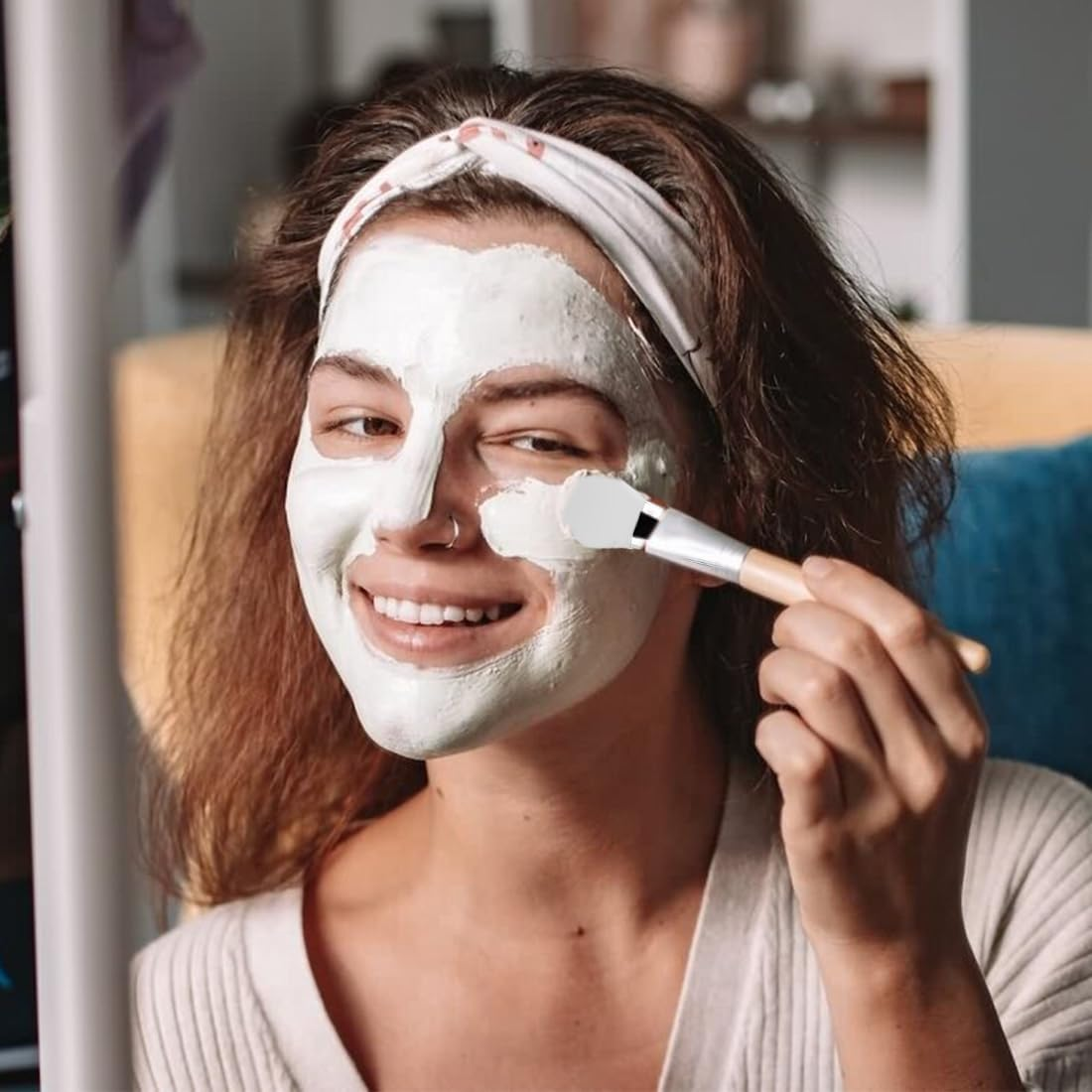 OUDQFCJ Olakin Silicone Mask Brush, Face Mask Applicator, Face Mask Brush, for Face Masks, Eye Masks, Serum, Cleaning Mask or DIY Skin Care