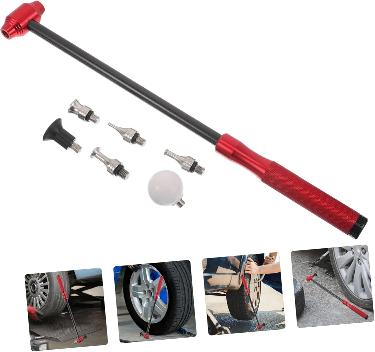 GETAJGHSD Automotive Dent Removal Kit Car Repair Hammer for Auto Body Dent Puller Tool Remover Kit Removal Hammer image number 5