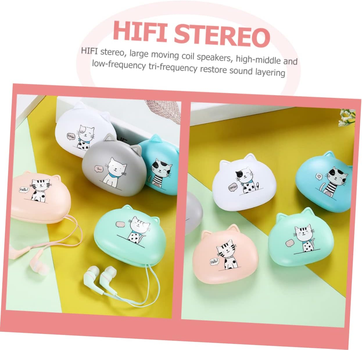 IWOWHERO Ear Earbud Headset Earphones Microphone Phone Earbuds Sleek Design for Boys and Girls and Adults for Family and Friends image number 3