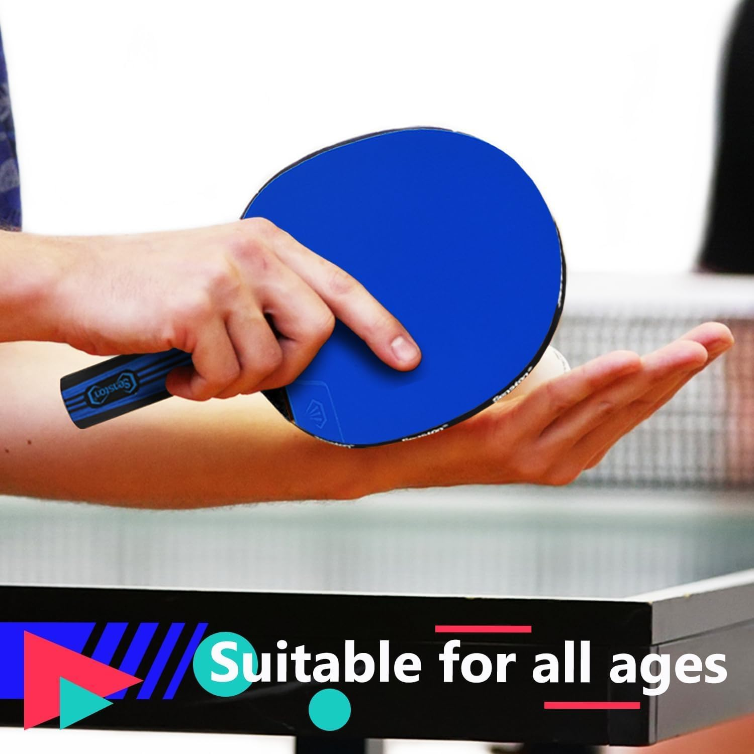 Senston Ping-Pong Paddle Table Tennis Paddle for Entertainment or Competition - Ping-Pong Racket with Advanced Speed, Control and Spin-Blue image number 2