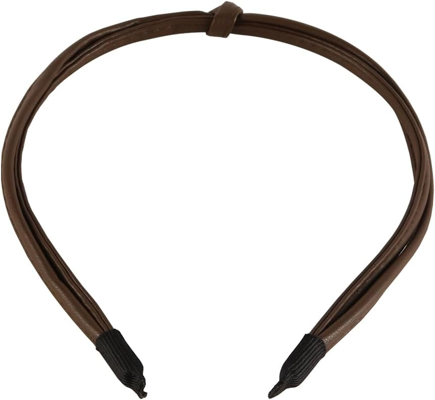 Laroal 5 Pieces Thin Leather Headbands for Women Hairpin Suitable for All Ages and Hair Types image number 1