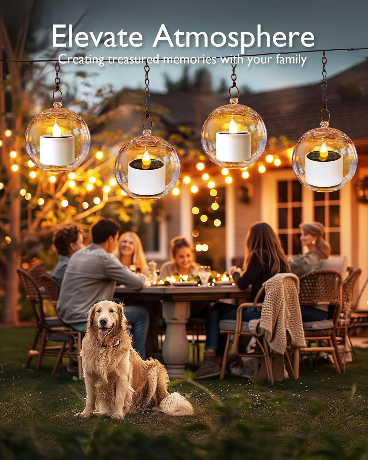 Homemory Solar Candles Outdoor Waterproof, Dusk to Dawn Outdoor Lighting, Reusable LED Tea Light Candles for Lantern Garden Camping and Home Decor, 2.3''X2'', Pack of 6 image number 2