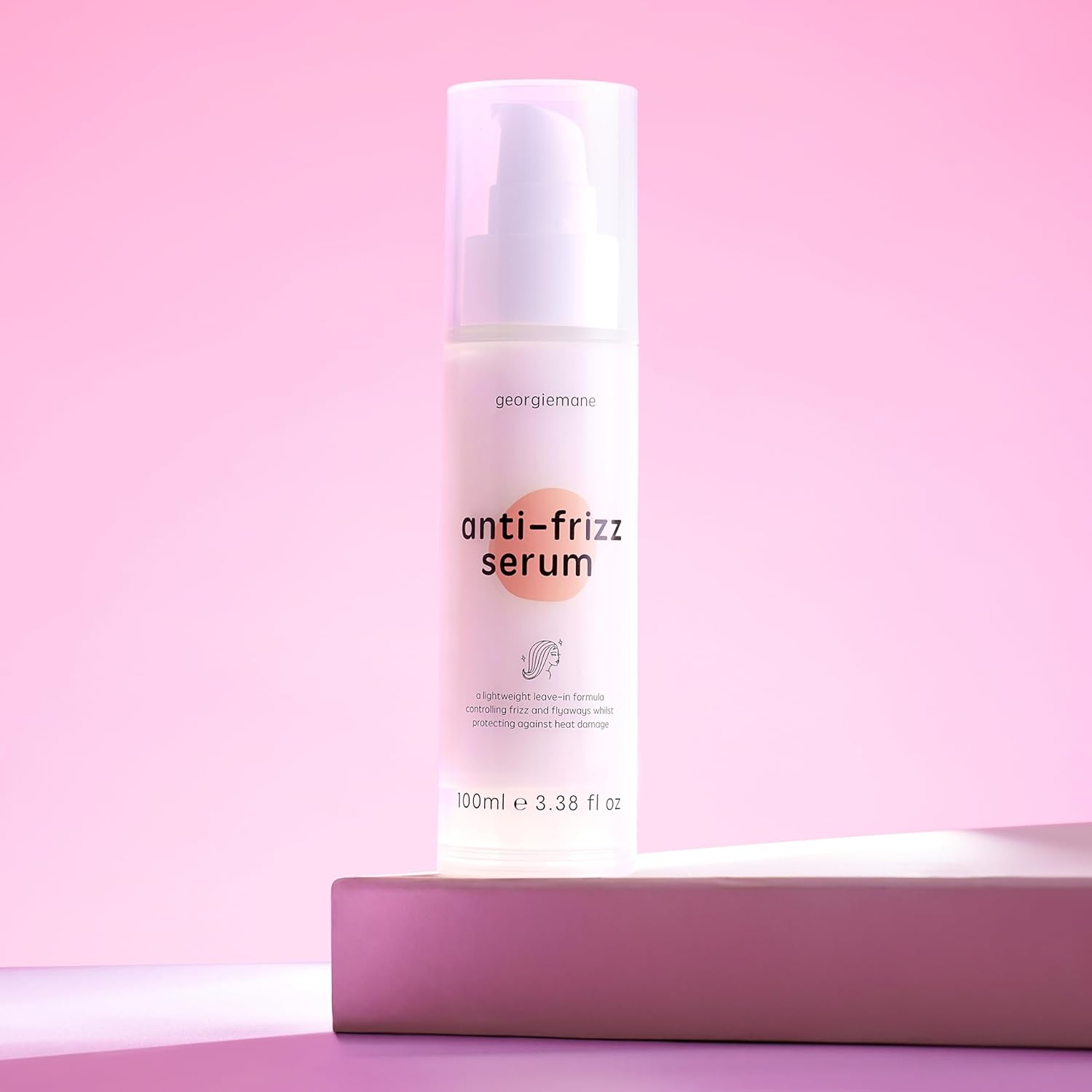 Georgiemane Anti-Frizz Serum 100Ml, 100% Vegan & Cruelty Free, Controls Frizz & Flyaways, for All Hair Types, Protects against Heat Damage