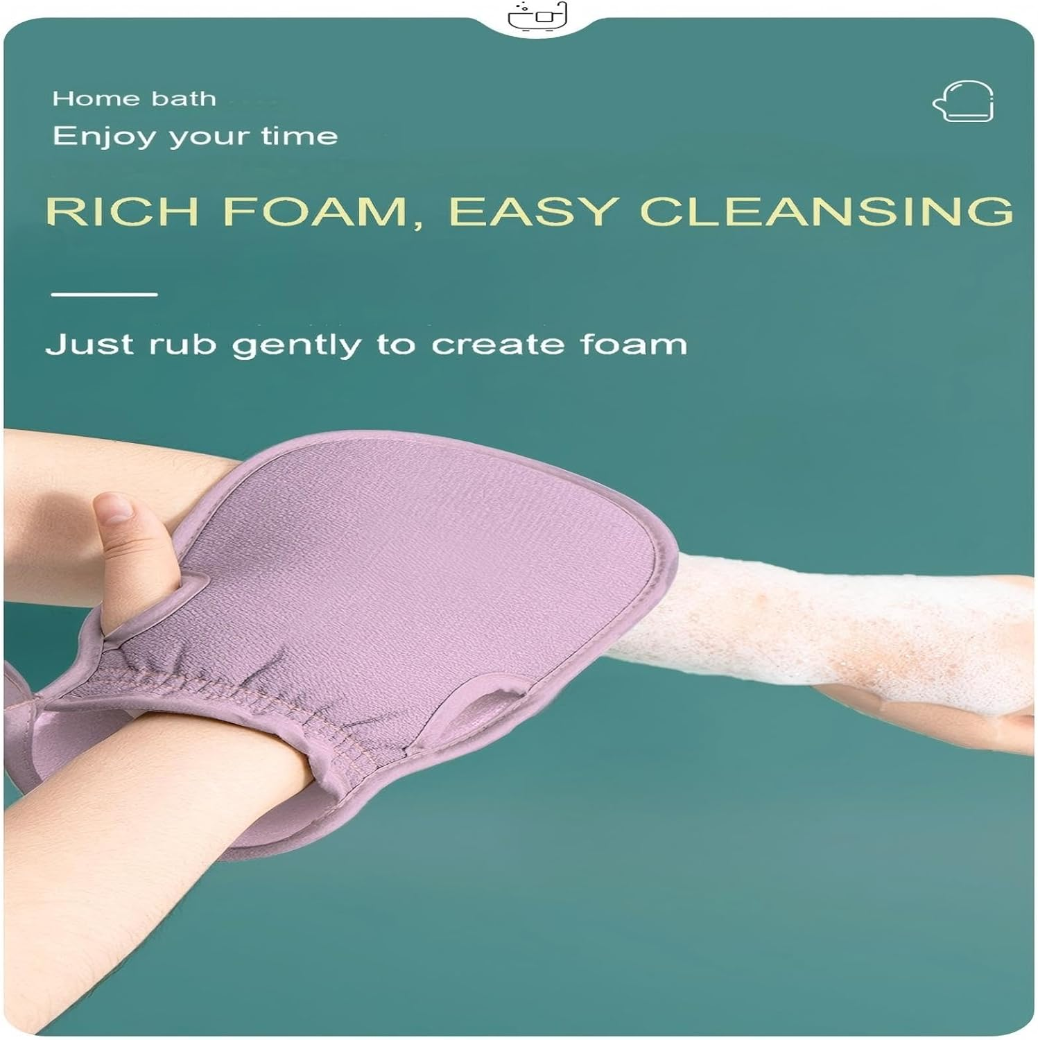 AYOCULTURE Dual-Sided Exfoliating Glove for Smooth Skin - Natural Fibers, One Size Fits Most - Thickened 2 Pcs