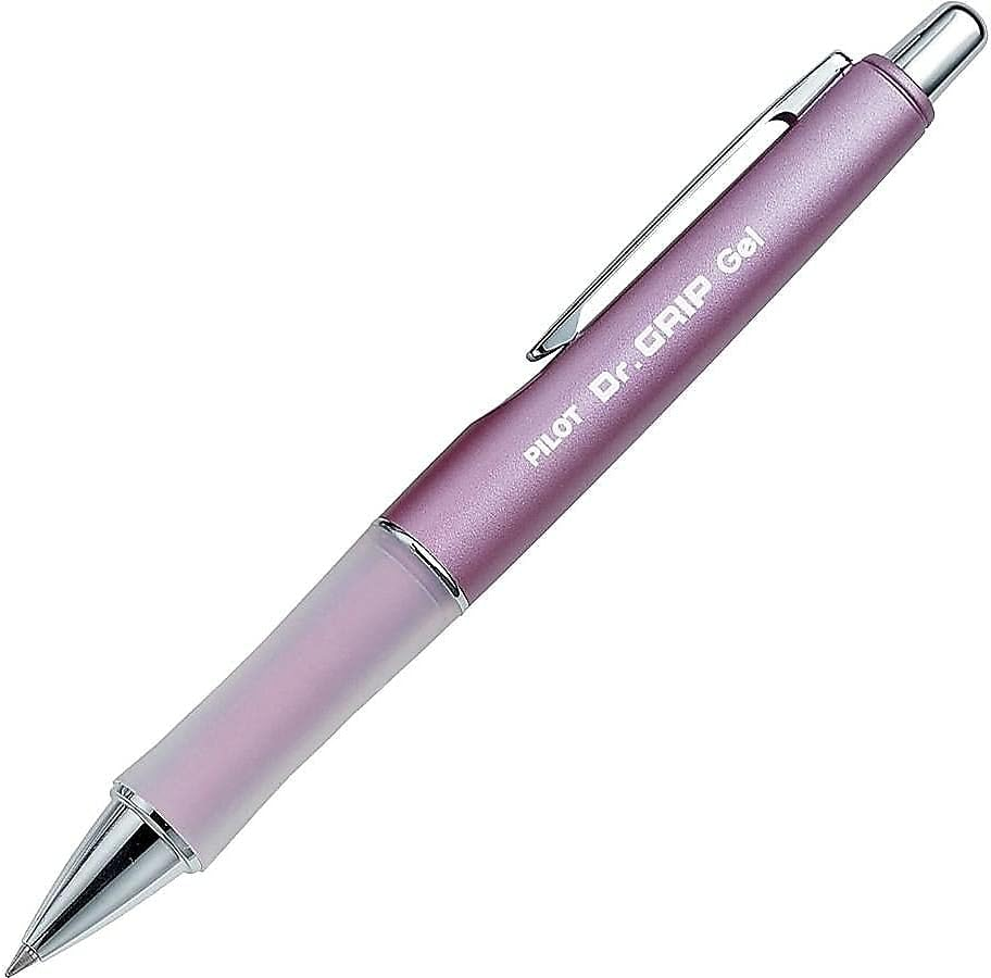 PILOT Dr. Grip Limited Refillable & Retractable Gel Ink Rolling Ball Pen, Fine Point, Metallic Charcoal Gray Barrel, Black Ink, Single Pen (36270)