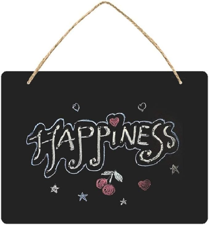 2 Hanging Chalkboard Signs, Large 9.84X8 Inch - Double Sided | Standard Chalk and Other Side for Liquid Chalk Markers - Memo Message Sign - Mini Chalkboard for Home, Party, Store, Office, Garden image number 6