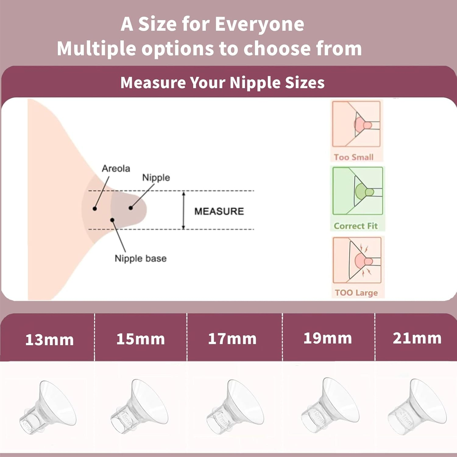 Flange Inserts Compatible with S12Pro S12 / S9 Wearable Breast Pump,Reduce 24Mm Shield/Flange Nipple Tunnel down to 17/19Mm, 4Pcs image number 3