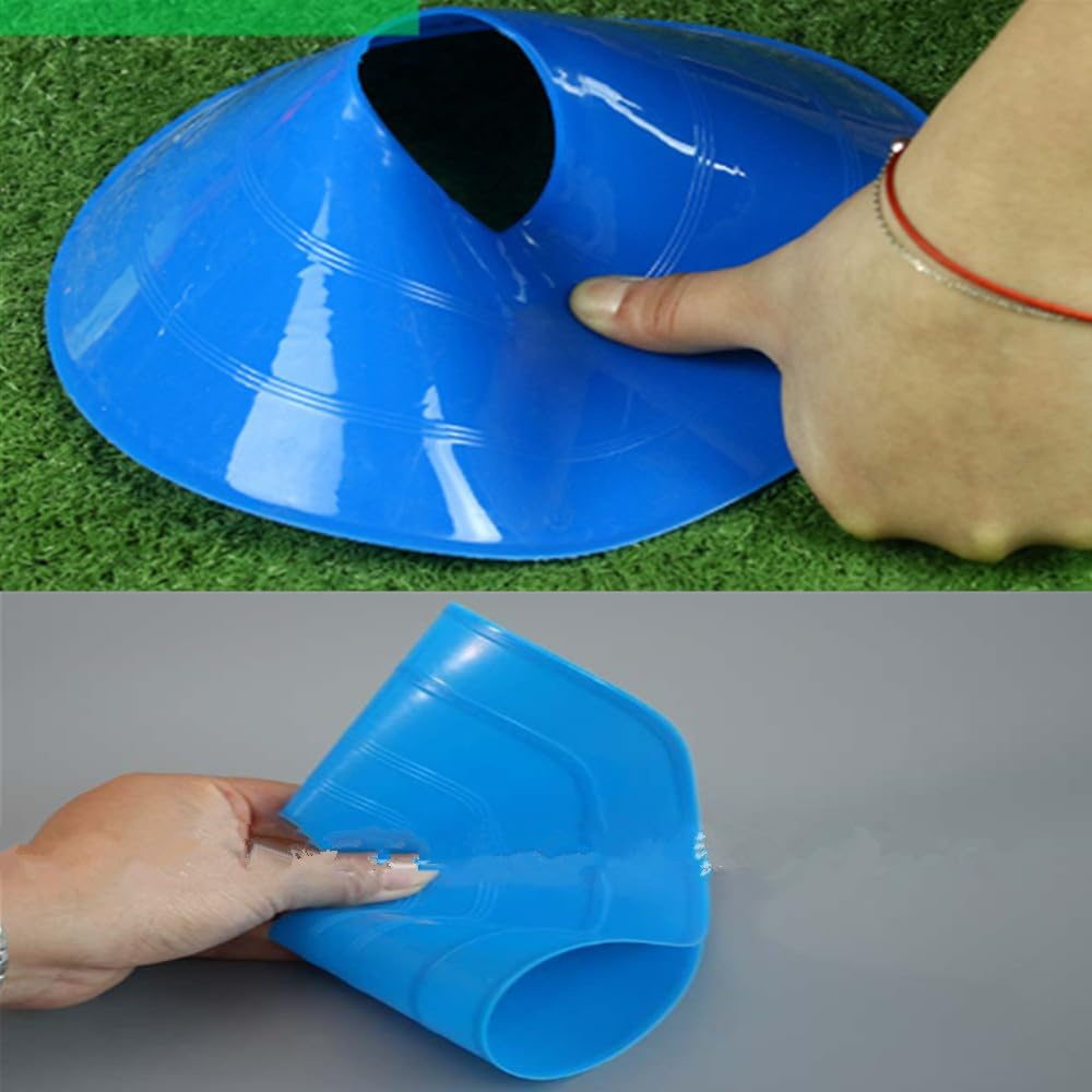 Loopunk 50 Pro Disc Cones, Agility Soccer Cones with Carry Bag and 2 Whistle, Agility Training Equipment for Training, Kids, Basketball, Field Cone Markers, Soccer Training and Other Sports and Games. image number 2