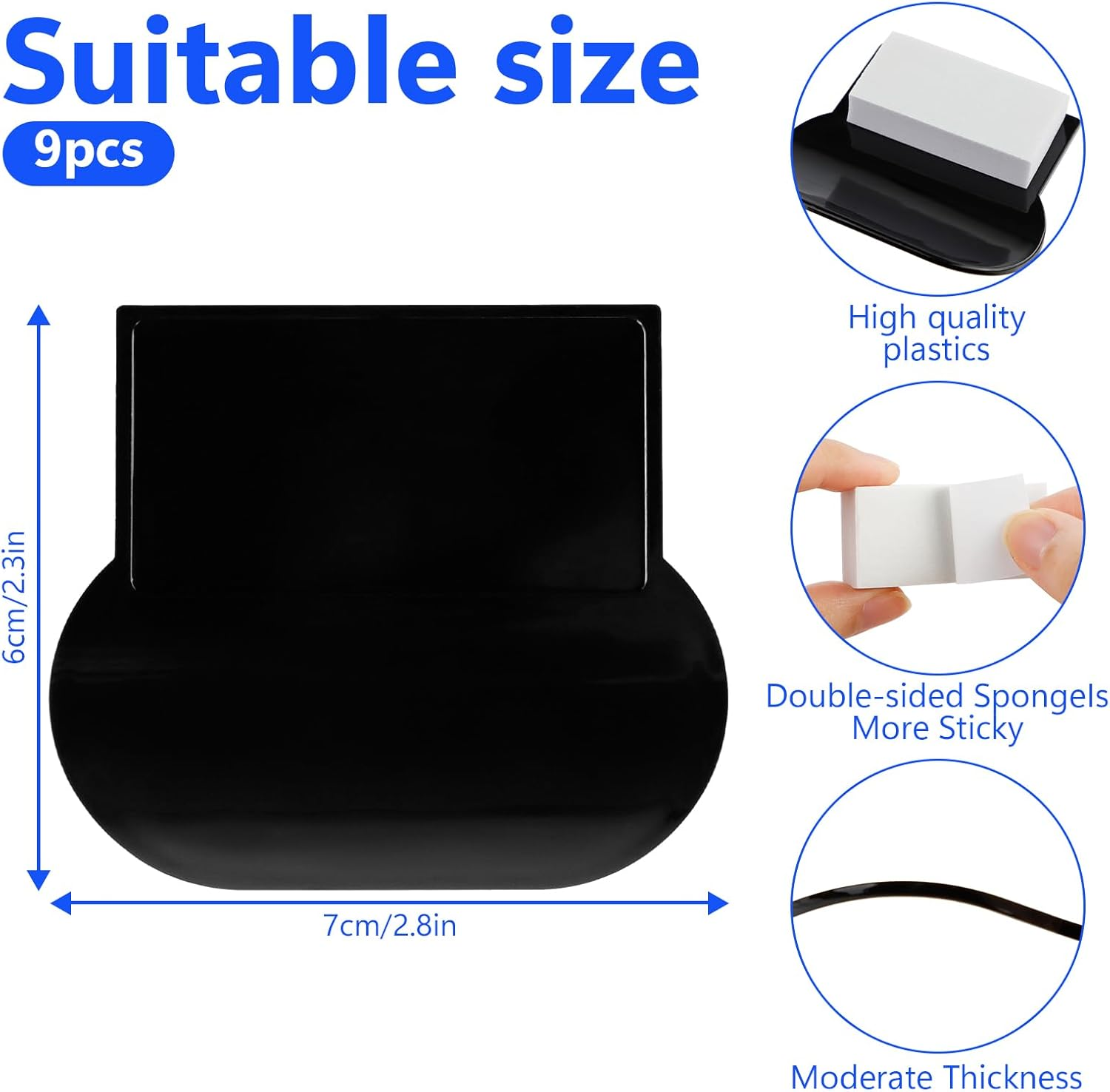 JINGIHE 9Pcs Toilet Lid Lifter, Toilet Seat Lid Handle Cover Lifter, Avoid Touching Bathroom Seat Lifter for Families Home, Hotel, Office, Restaurant and Bathroom Accessories(3 Colors) image number 2