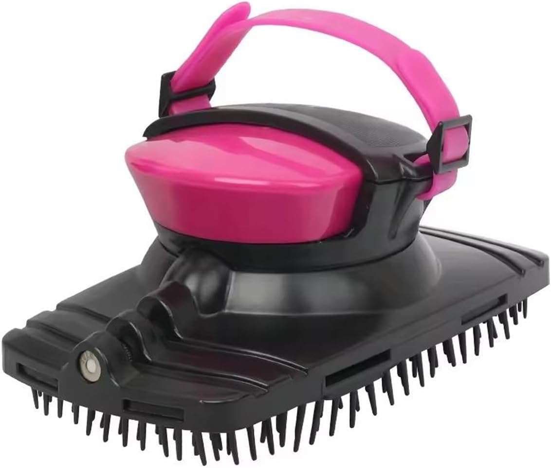 AIMALL Horse Bath Massage Brush with Water Spray Function 7.16X4.17X3.14In Grooming Tool for Equestrian Supplies Harness Cleaning Pet Washing Scrubber with Reservoir Strap image number 4