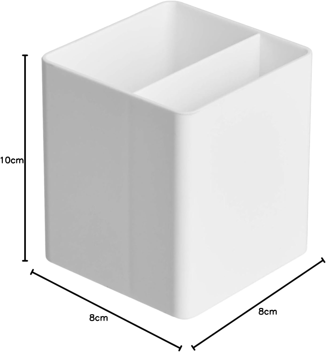 Amazon Basics Plastic Desk Organizer - Pen Cup, White image number 5