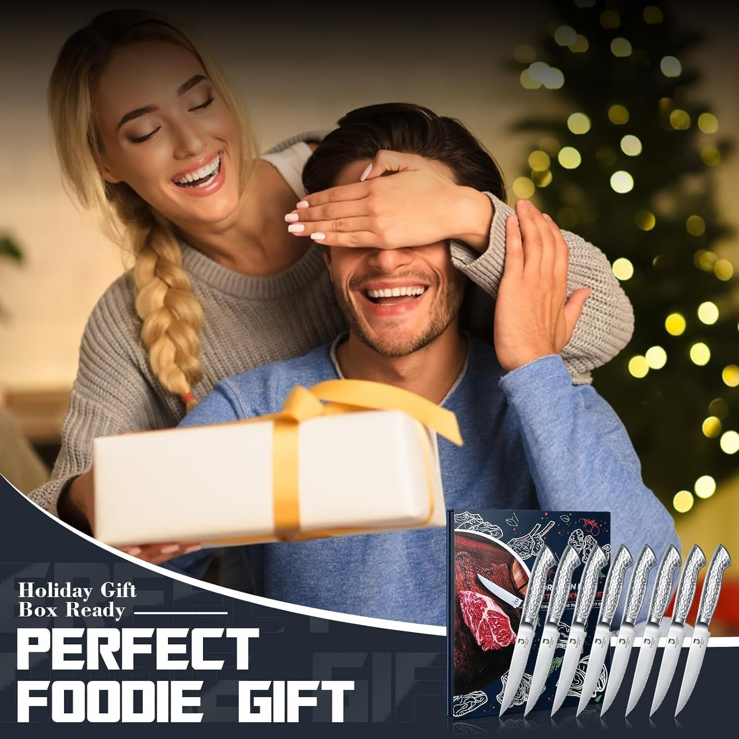 DRAGON RIOT Steak Knife Set 8-Piece Steak Cutlery with Sawtooth Blades Made of Japanese Stainless Steel, Dishwasher Safe Includes Storage Box image number 5