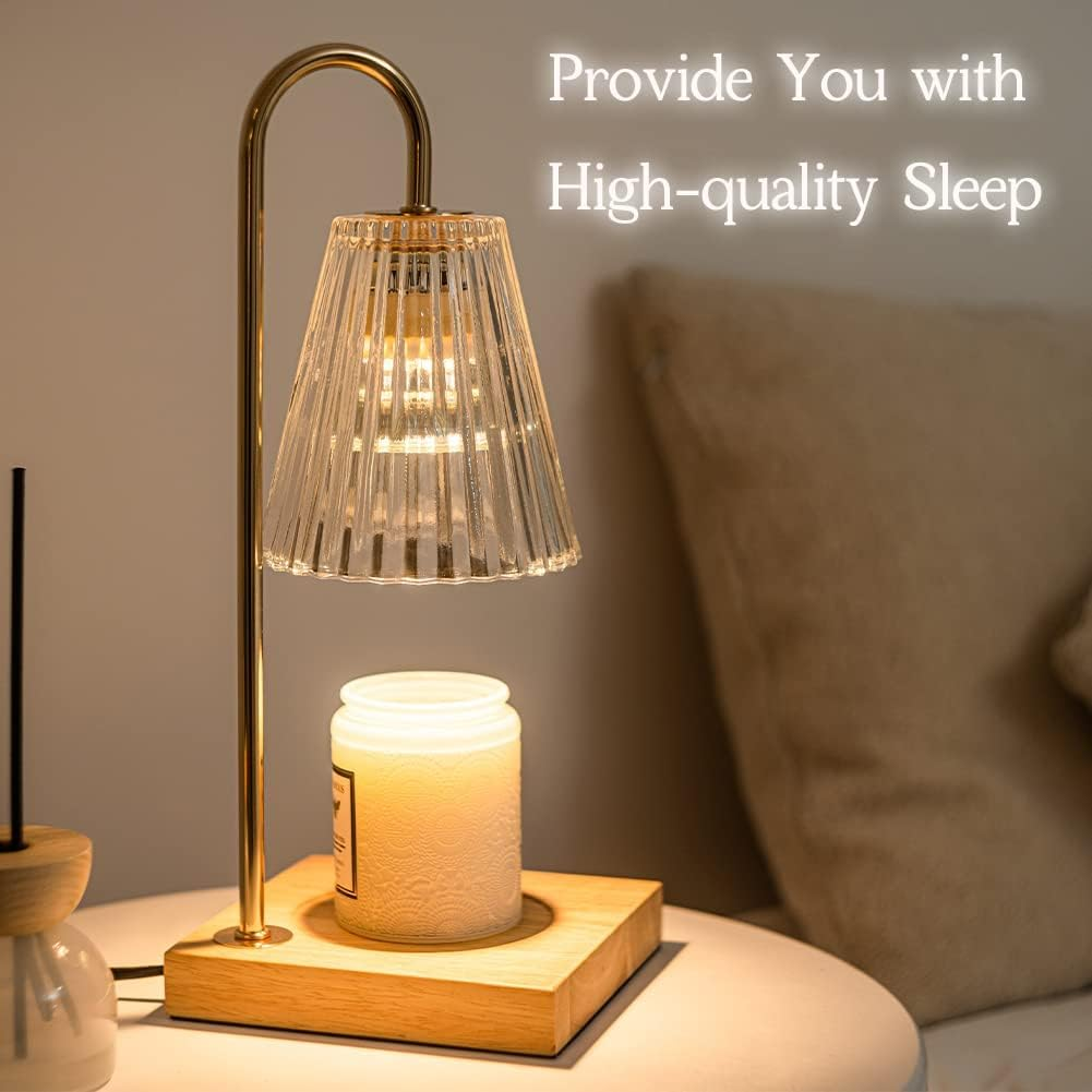 Candle Warmer Lamp Australia, Table Lamp with Dimmable and Timer for Jar Candles with 2 Bulbs, Home D&eacute;cor Products for Thanksgiving Christmas Mother'S Day Birthday Women & Mom Gifts (Taidengrongla1)