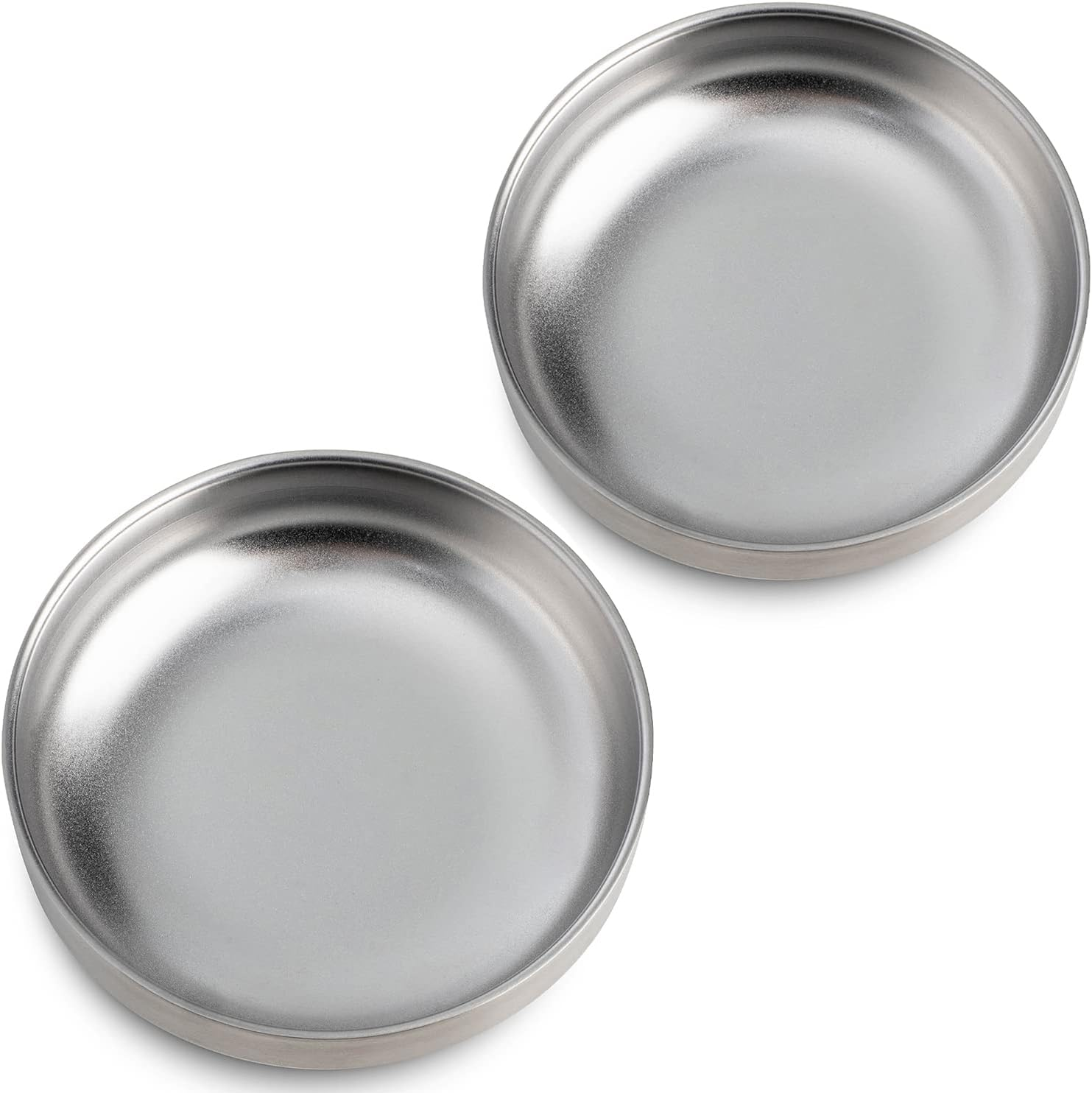 2Pcs Cat Bowl Stainless Steel,Wide Shallow Cat Food Bowl & Cat Water Bowl,Bowl Width 5.9''(15Cm), Whisker-Friendly image number 2