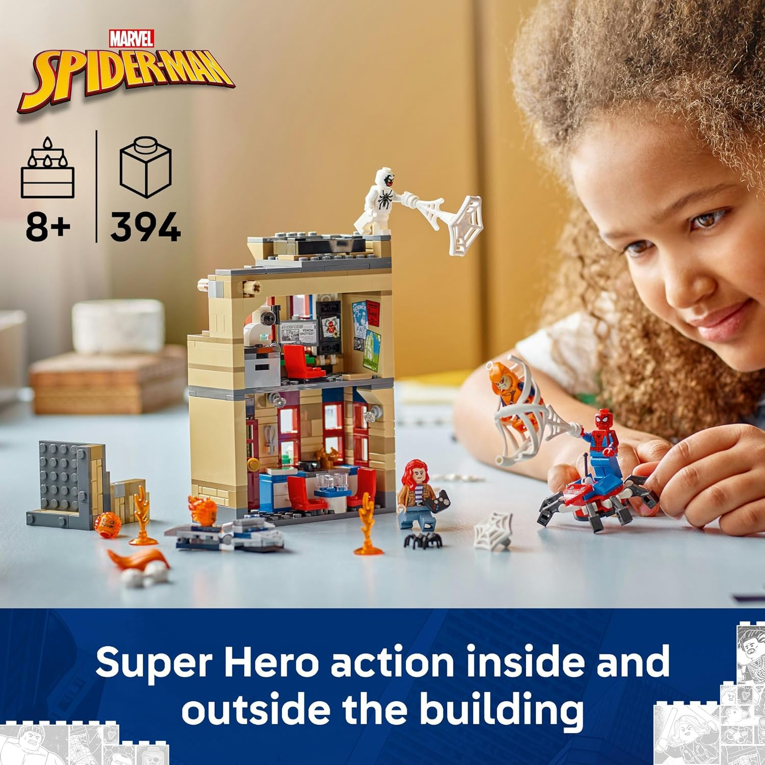 LEGO&reg; Marvel Peter Parker&rsquo;S Apartment 76317 Super Hero Building Toy with Minifigures, Spider-Man and Hobgoblin Battle, Collectible Toy for Kids, Present for Boys and Girls Aged 8 and Over image number 5
