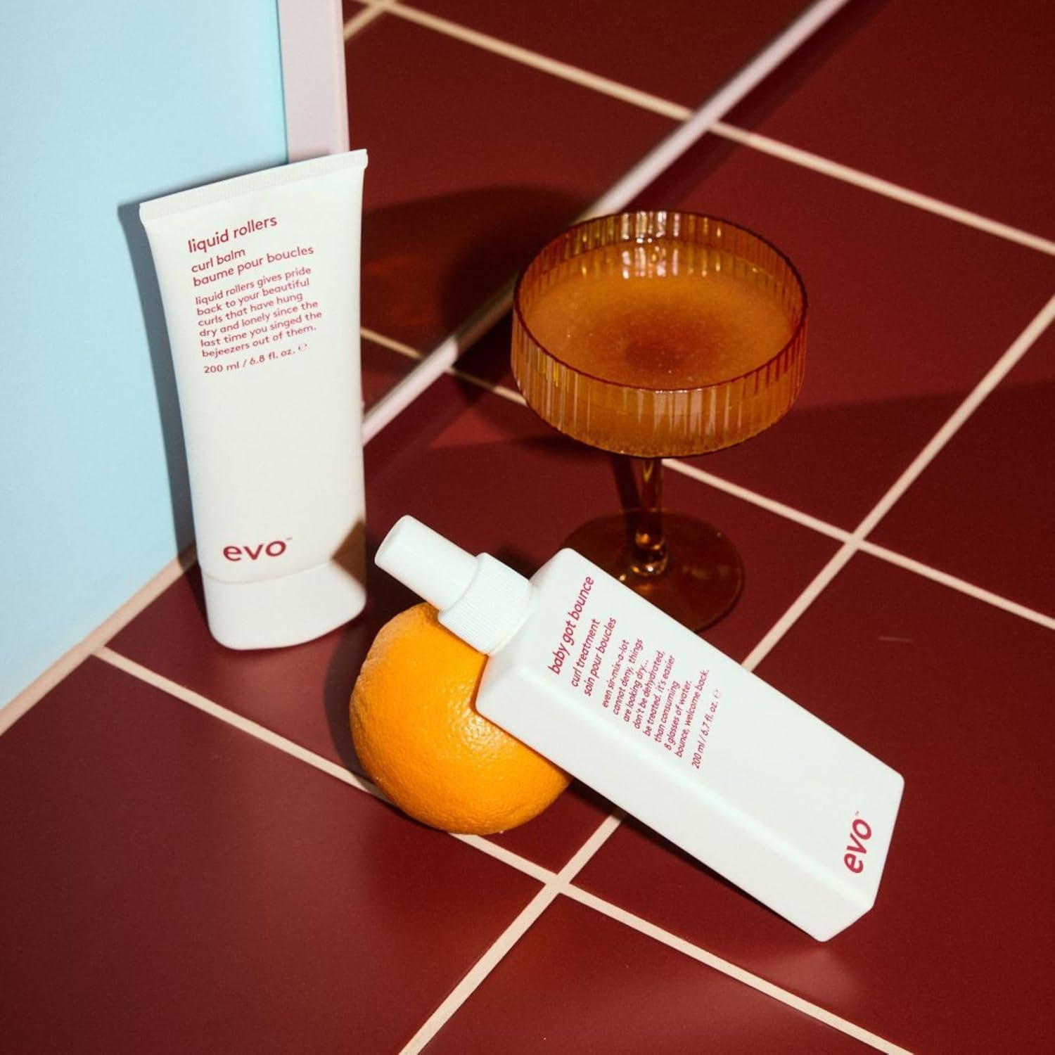 Evo Curly Hair Care Routine Bundle: Springsclean Shampoo, Baby Got Bounce Curl Treatment, Liquid Rollers Curl Balm & Total Recoil Curl Definer