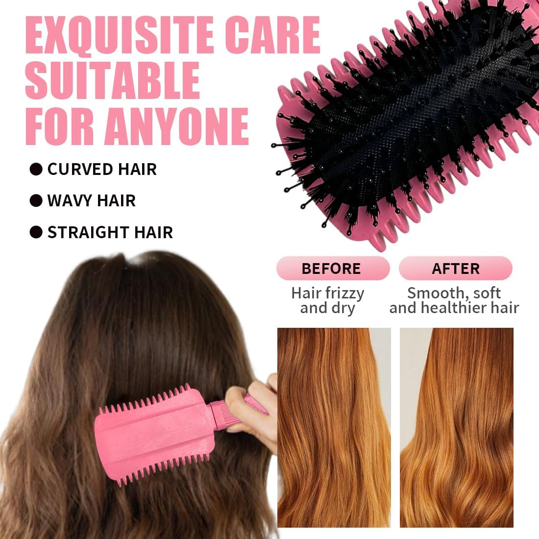 JAWUZ Curl Defining Brush, 2025 Improved Curly Hair Brush, Hair Brush Curls, Versatile Curling Brush, Curl Brush for Women, Curly Hair, Hair Care (Red) image number 3