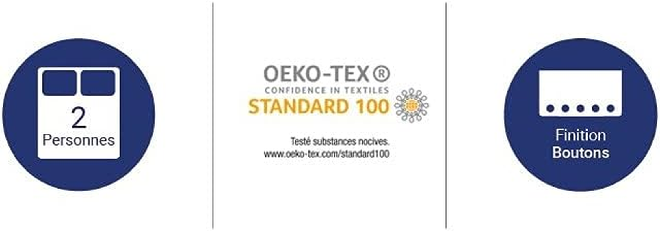 Home Linge Passion 3-Piece Bedding Set 220 X 240 Cm 100% Cotton 57 Thread Count, Light Grey & Dark Grey, 220X240Cm image number 3