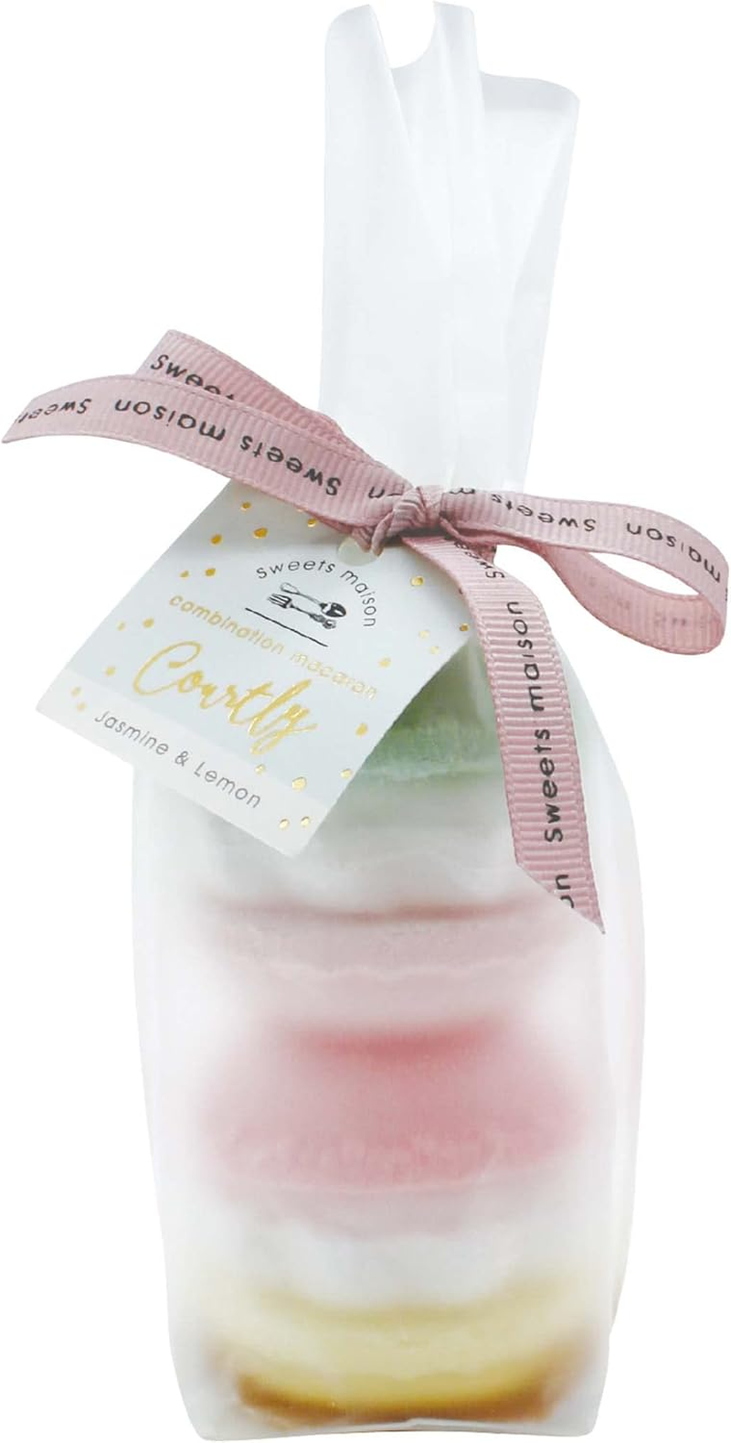Sweets Maison OB-SMM-61-3 Bath Salt, Combination Macaron Fizz, Courtry, Set of 2, Jasmine & Lemon