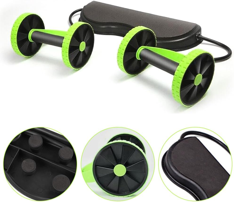 Professional Ab Roller Wheel, Core Exercise Platen with Knee Pad, Core Workout Equipment, Adjustable Resistance & EVA Knee Mat for Home Workouts image number 5