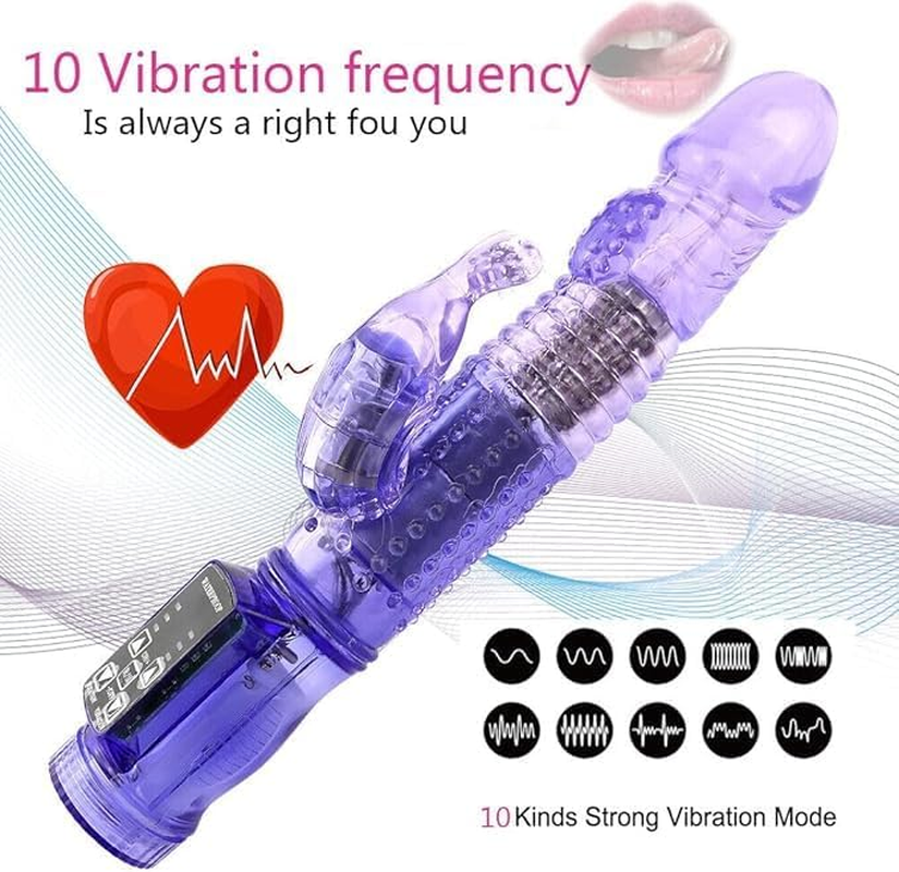 9 Inch Realistic Rabbit Vibrator Dildo G-Spot Clit Massager Sex Toys for Women image number 3