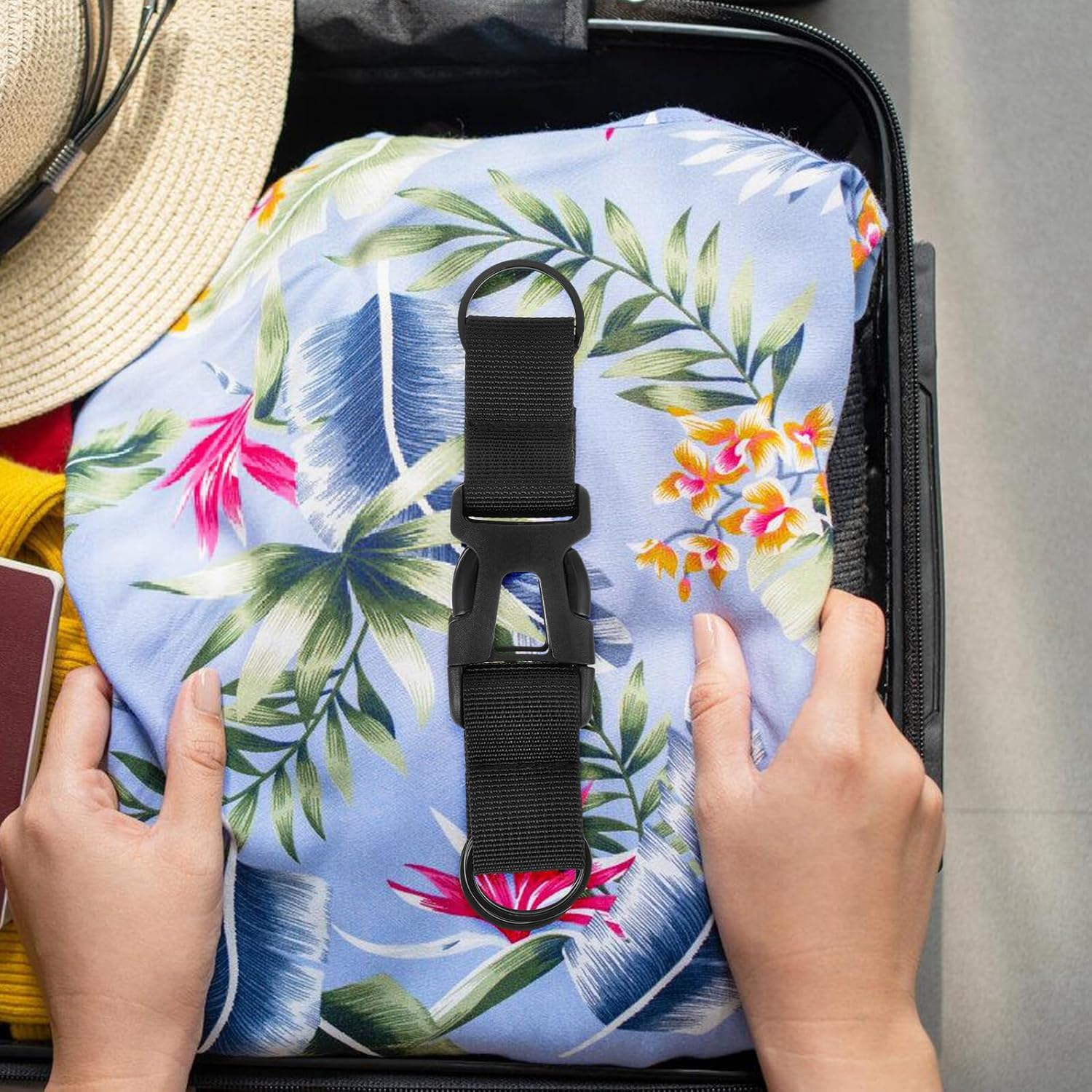 Gatuida Adjustable Wide Luggage Strap Sturdy Buckle for Suitcases Travel Suitcase Strap Carrying and Packing Accessories image number 1