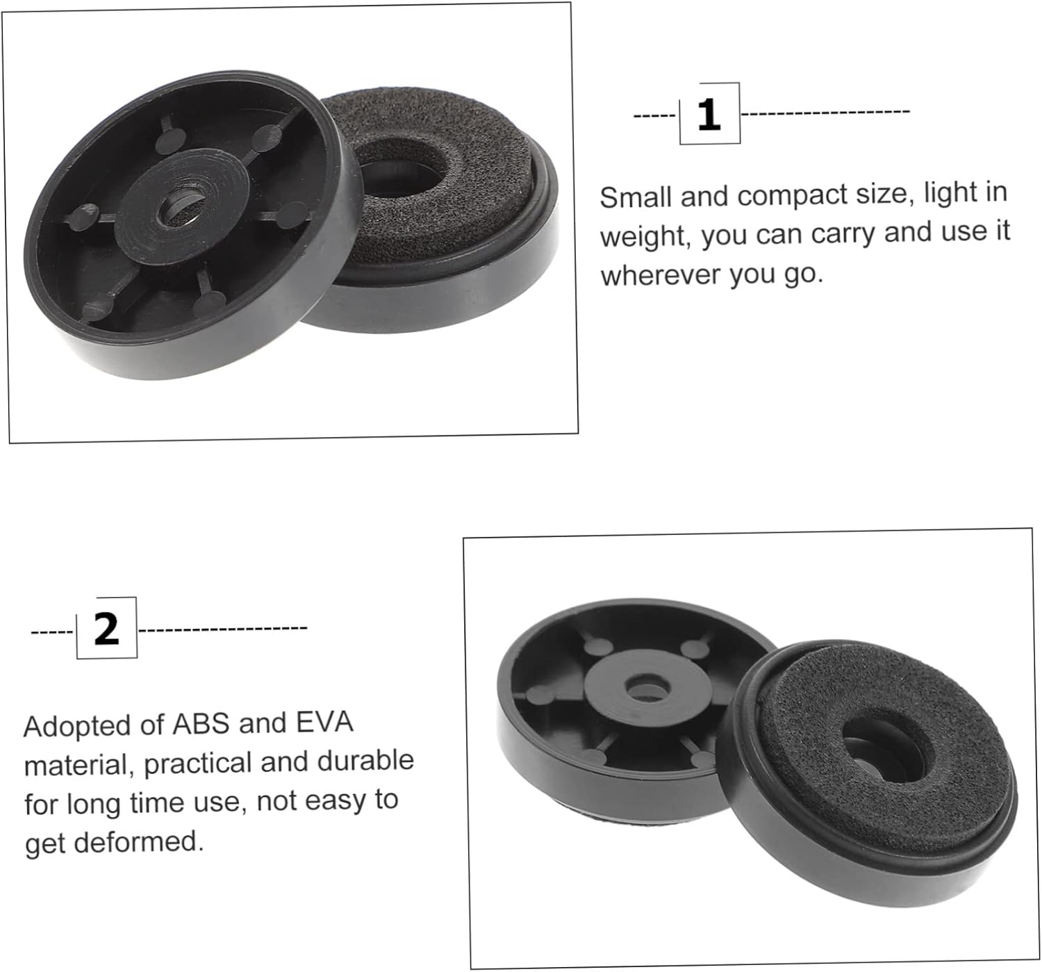 FUNNETOYU 10Pcs Speaker Isolation Pads and Feet Set for Hifi Audio Equipment, 30X8Mm Foam Anti-Vibration Turntable and Subwoofer Stand Accessories for Soundproofing and Audio Clarity in Home Theater image number 2