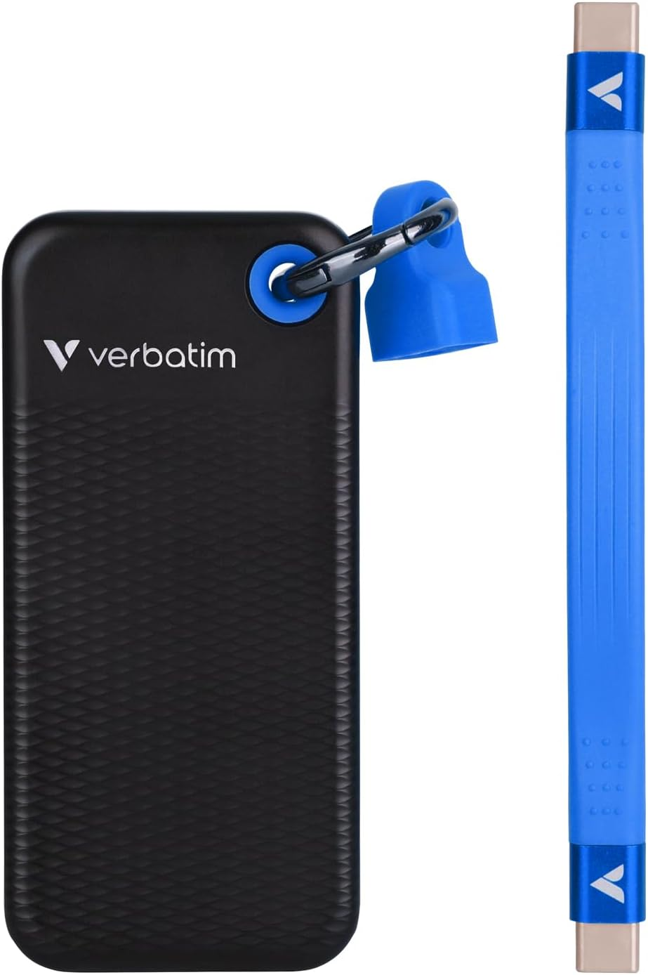 Verbatim Pocket SSD USB 3.2 Gen 2 2TB Black/Blue image number 3