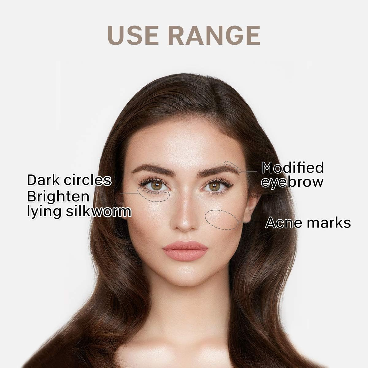 KISSIO Concealer Pencil,Under Eye Concealer,Cover Acne and Freckles,Brightener,Waterproof,Long Lasting and Cream,Makeup Pencil with Sharpener,Milktea - 02Natural image number 3