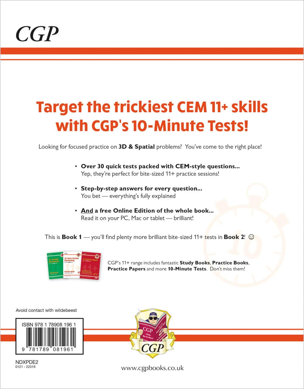 11+ CEM 10-Minute Tests: Non-Verbal Reasoning 3D & Spatial - Ages 10-11 Book 1 (With Online Ed) image number 4
