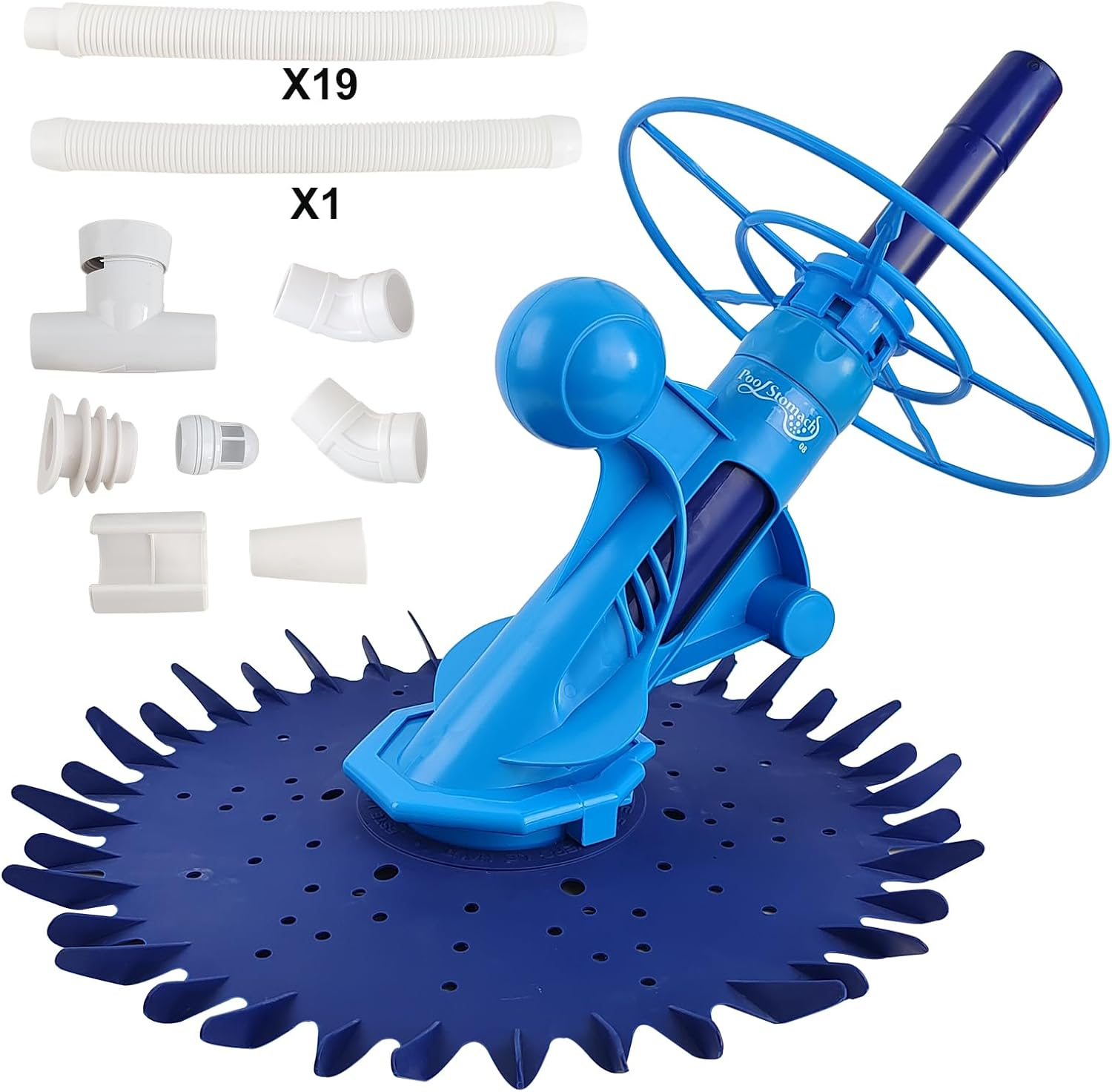 Pool Vacuum Anti-Slip for Inground Pools,Automatic Sweeper Pool Crawler Type Suction Cleaner with 10M Hoses, Silence Working with Super Diaphragm into Pool Stomach 1808 image number 6