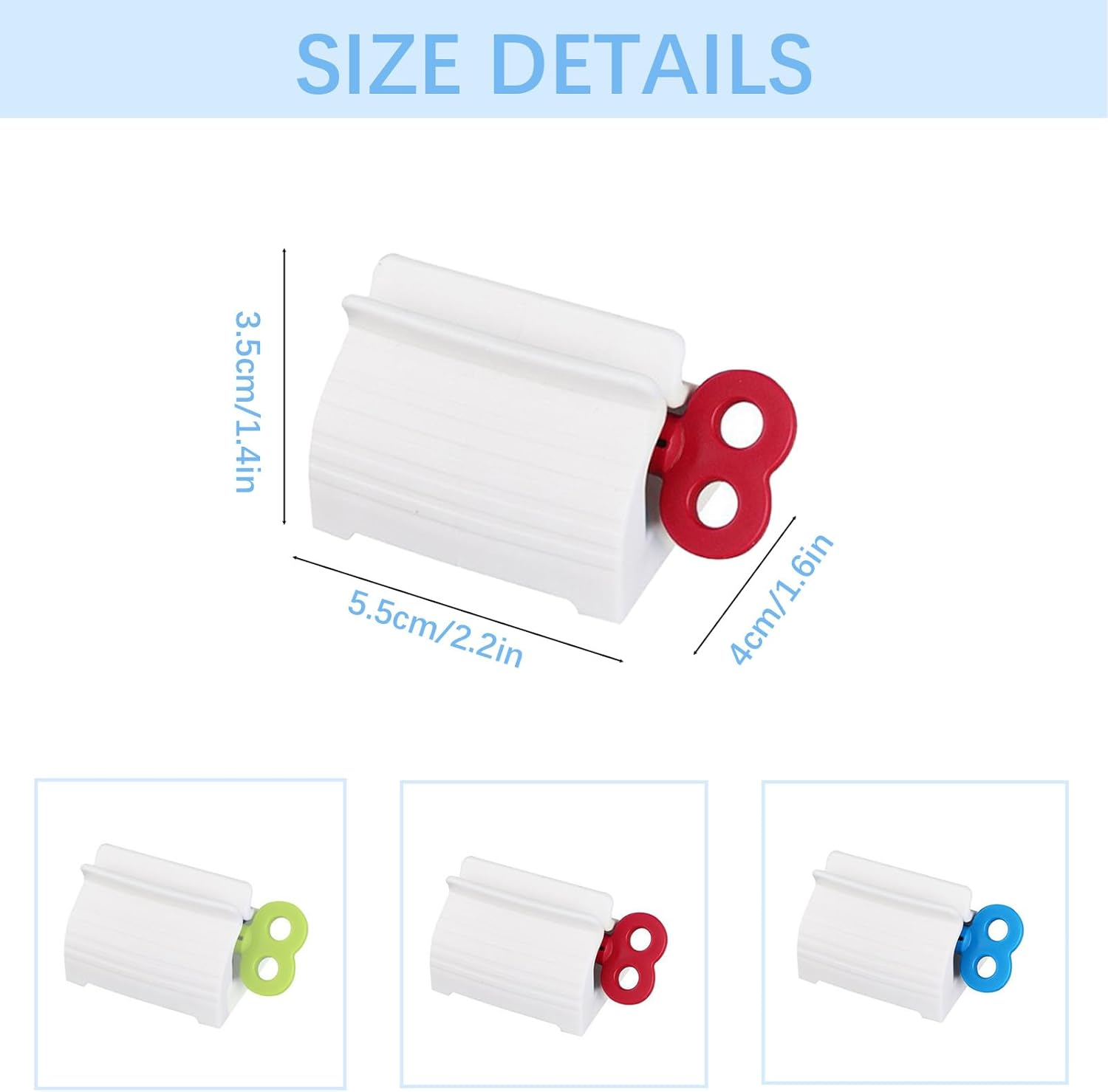 Toothpaste Squeezer,Set of 3 Rolling Tube Dispenser,Multi-Purpose Toothpaste Dispenser Easy Squeeze Tube Squeezer Tool Saves Toothpaste and Creams image number 1