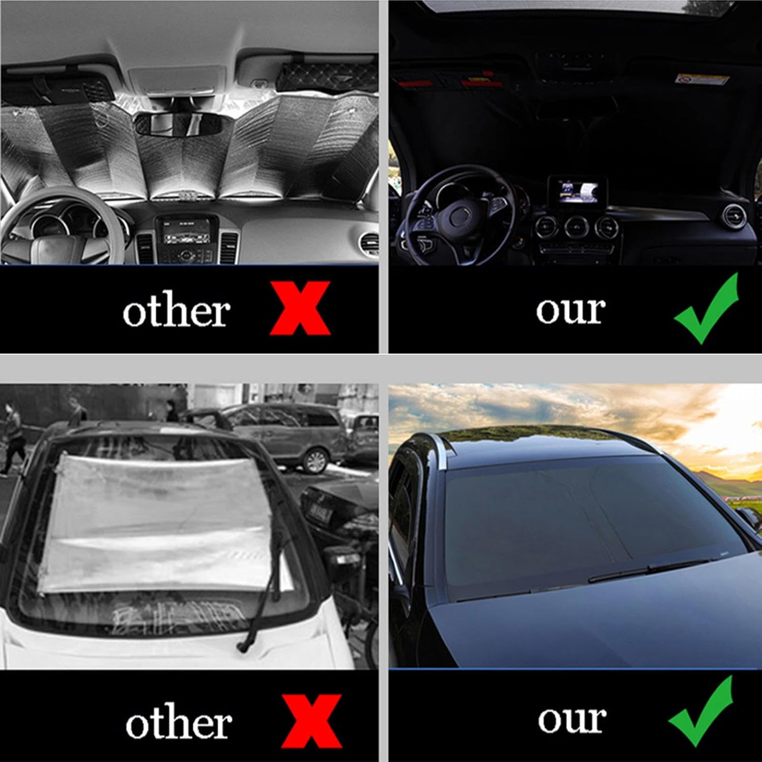 Fit for Ford Mustang Mach-E 2021-2024,Car Sun Shade Windshield,Automotive Windshield Sunshades,Windshield Sunshade,Car Accessories image number 1