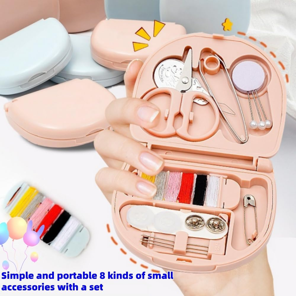 2 Pieces Mini Travel Sewing Kit Basic Portable Emergency Sewing Repair Kit in Bulk with Threads Scissors Needles for Beginner image number 2