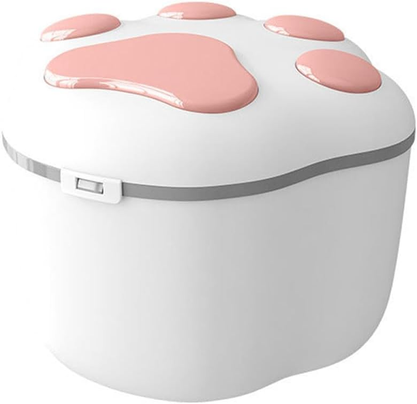 Pet Food Storage Bucket,Food Stocker,Cat Food Bucket with Spoon,Food Storage Container,Plastic Storage Bin,Large Capacity Dispenser Bin,For Dog, Cat and Other Pet Food Storage image number 2