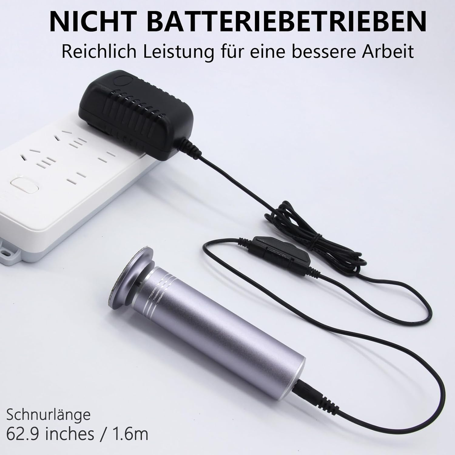 Electric Callus Remover, Callus Remover, Electric Professional Electric Foot File, Callus Removal, Foot Callus Planer, Electronic Pedicure, Adjustable Speed (02 Grey) image number 4