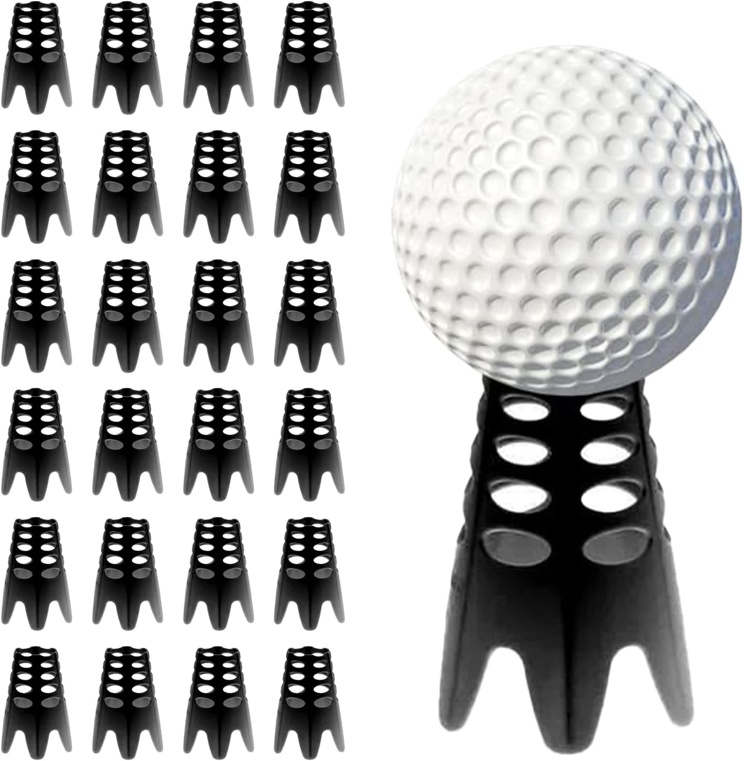 Plastic Golf Tees, 24Pcs Golf Simulator Tees for Home, Outdoor Indoor Golf Tees Simulator Practice Training, Golf Mat Tees for Winter Turf and Driving Range image number 2