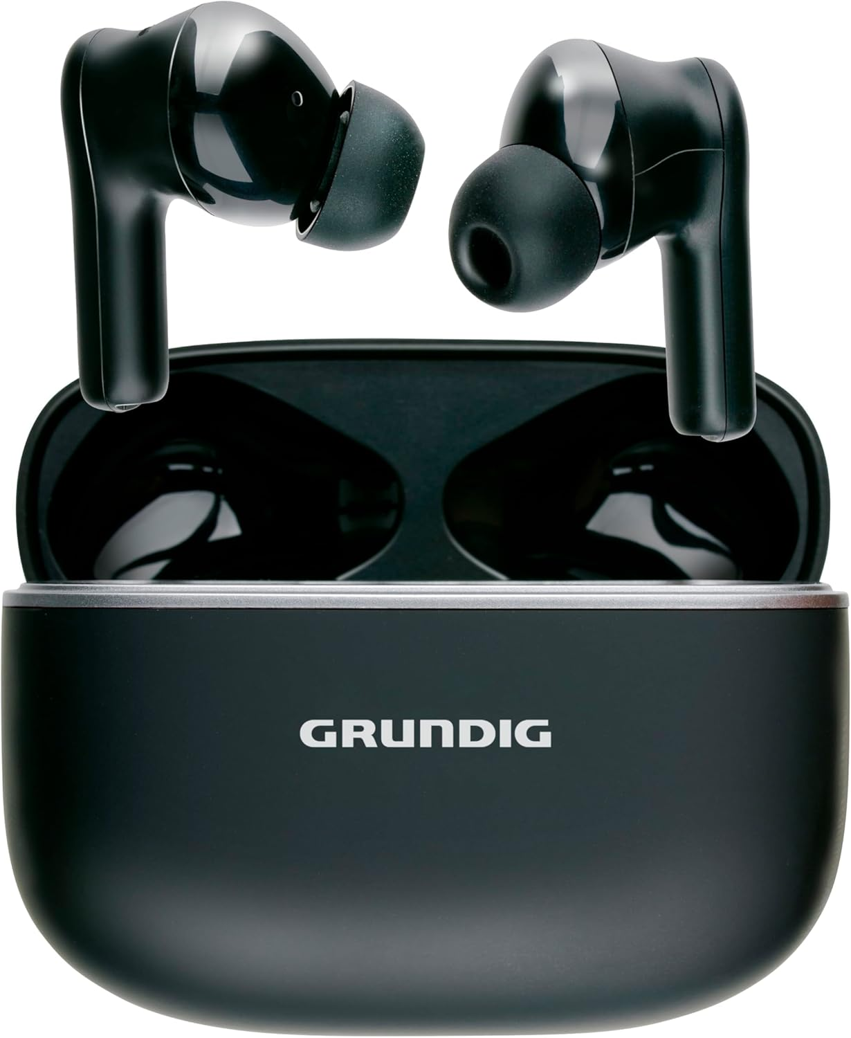 Grundig Wireless Bluetooth Headphones - In-Ear Earbuds 300 Mah - Earphones with LED Display and 6.5 Hours Playback Time - Includes Charging Case and USB-C Charging Cable