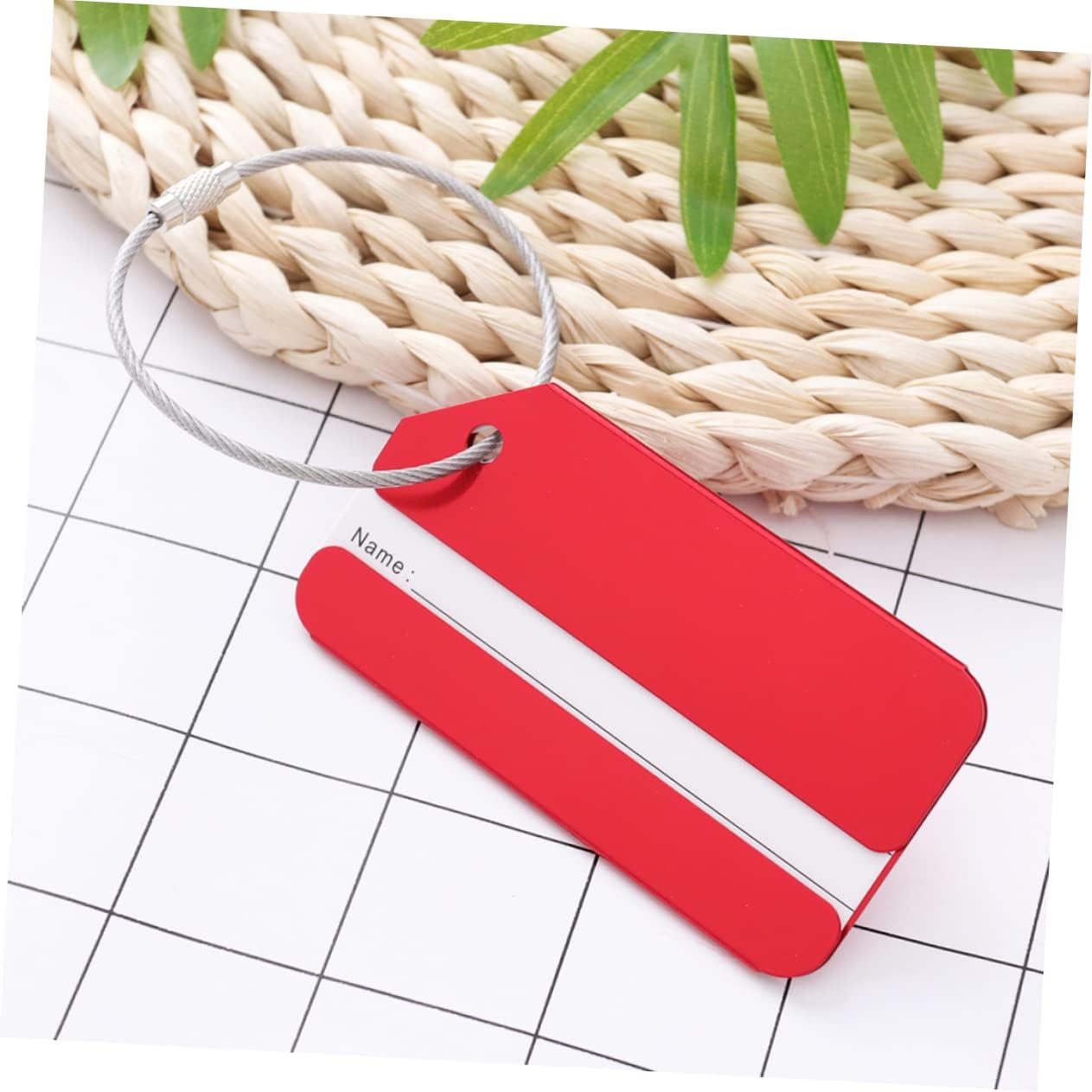 Sosoport 15Pcs Aluminum Luggage Tags for Travel Fashion Baggage Tag for Suitcase Handbag Name Aluminum Material image number 2