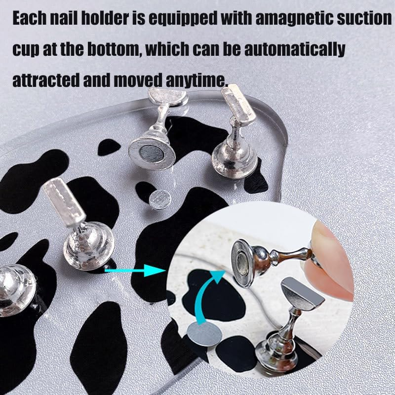 Nail Stands Nail Holder for Painting Acrylic Nail Durable Alloy Nail Display Nail Brush Nail Art Pen Holder, Nail Art Tools Package image number 4