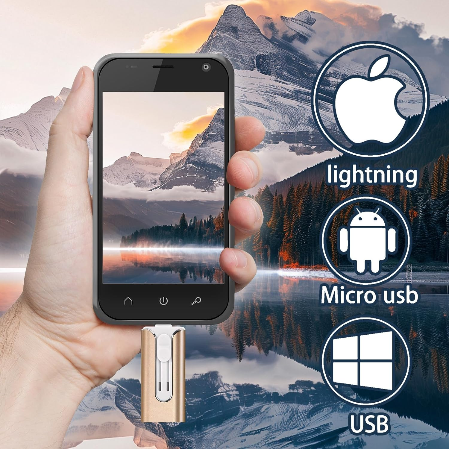 1Pcs USB Flash Drive,2Tb USB Memory Stick, Plug-And-Playusb 3.0 Large-Capacity Rapid Expansion for Photo Transfer, Quick Data Storage, Compatible with Iphone, Ipad, Android, Pc and More Devices image number 3