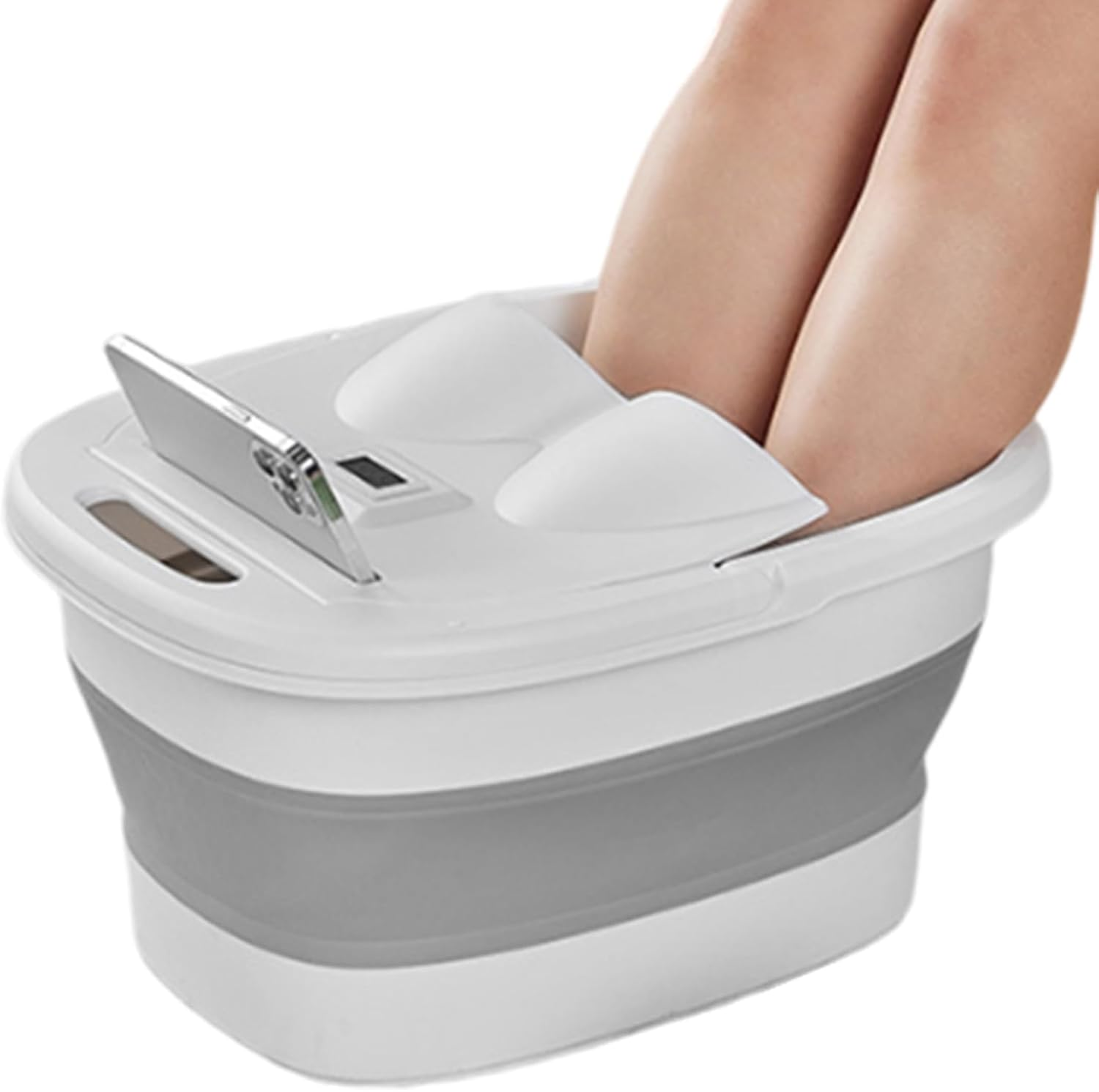Foot Bath Basin, Foot Soak Bucket, Portable Foot Massager, Foot Massage Bucket, Foot Bath Bowl, Multifunctional Foot Soak Experience with Convenient Phone Holder for Women Men image number 1