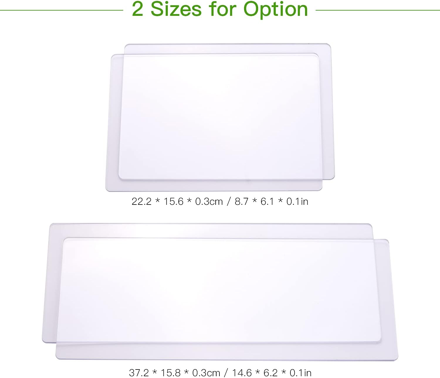 2Pcs Transparent Cutting Pad Accessory Durable PC Material Plate 3Mm Thickness Replacement Pad for Die Cutting & Embossing Machine Arts & Crafts Scrapbooking Cardmaking, 8.7 * 6.1In