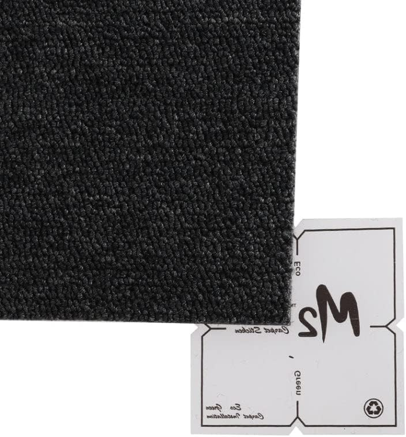 Marlow 20X Carpet Tiles Area Rugs 5M2 Box Heavy Commercial Retail Non-Slip Backing Protector Mat Office Home Flooring Soft Mildew Stain Resistant(Black) image number 3