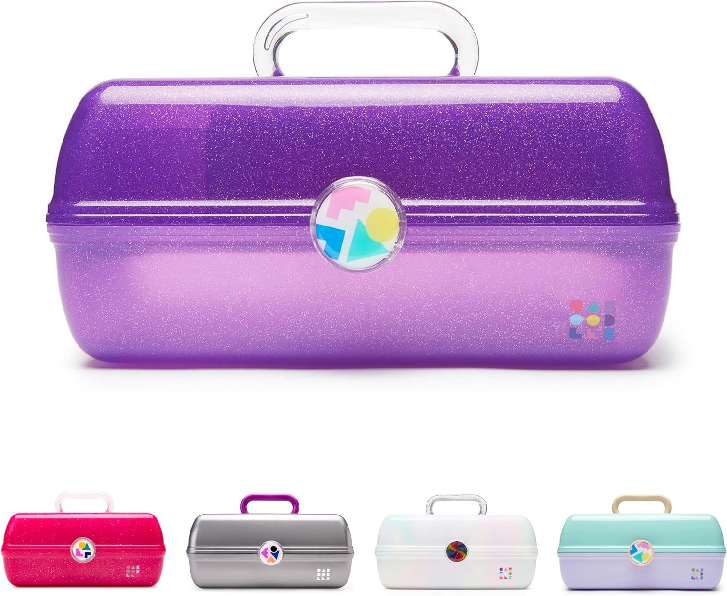 Caboodles On-The- Go Girl, Purple Jelly Sparkle, 1 Count (Pack of 1) - Funfetti Flitter Over Dusty Rose image number 4