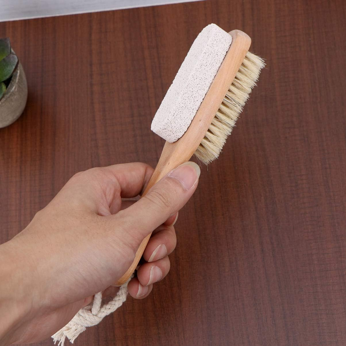 Baluue Double Sided Pumice Brush Pedicure Tools Foot File Callus Remover Exfoliator image number 5